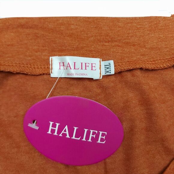 Halife Top Blouse Womens XXL Scoop Neck Dolman Sleeve Lightweight Rust Casual - Picture 11 of 12